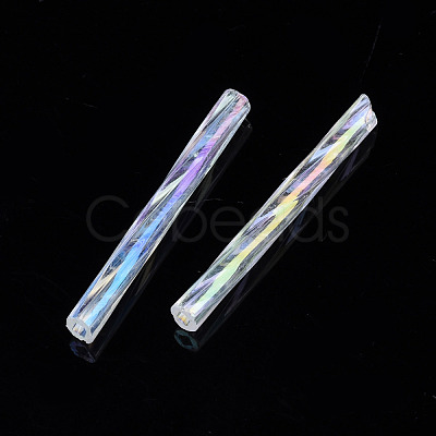 Transparent Glass Bugle Beads SEED-T005-15-A02-1