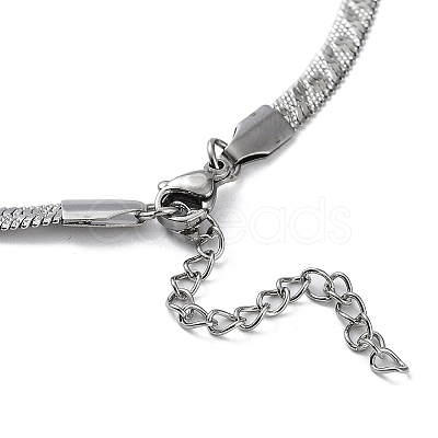 Non-Tarnish 304 Stainless Steel Herringbone Chain Necklaces NJEW-P282-04P-1