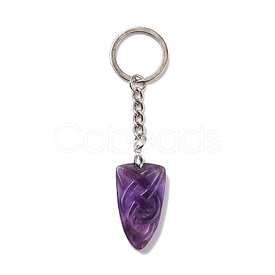 Natural Gemstone Sailor's Knot Pendant Keychain KEYC-E038-03P-1