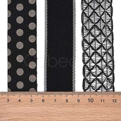 9 Yards 3 Styles Polyester Ribbon SRIB-A014-G04-1