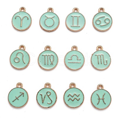 Alloy Enamel Pendants ENAM-S124-01B-15-1