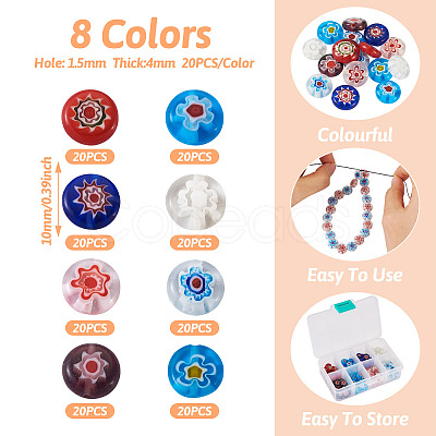 Craftdady Handmade Millefiori Glass Beads LK-CD0001-002-1