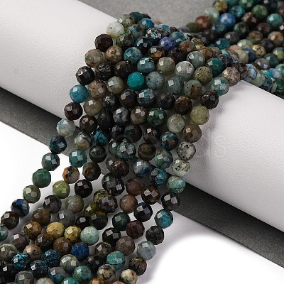 Natural Chrysocolla Beads Strands G-A235-A05-01-1