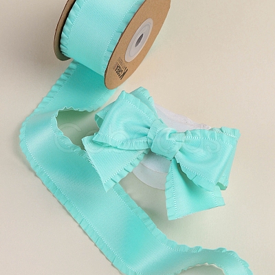 10 Yards Polyester Ruffled Ribbons PW-WG29113-15-1