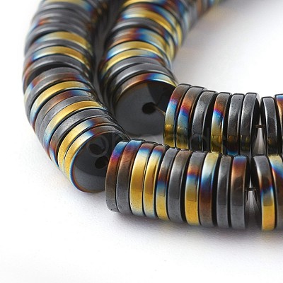 Electroplated Non-magnetic Synthetic Hematite Beads Strands G-P408-Q-2x1-1