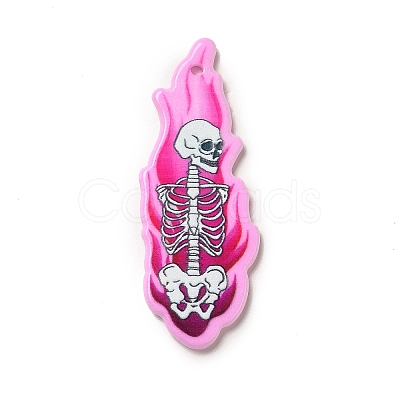 Halloween Printed Acrylic Pendants MACR-K330-10C-1