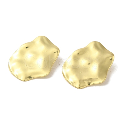 Brass Stud Earrings EJEW-R162-10G-1