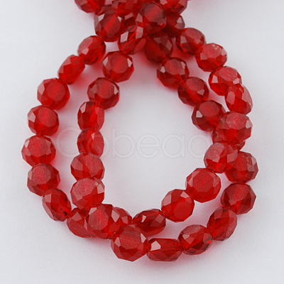 Frosted Glass Bead Strands FGLA-R038-6mm-19-1