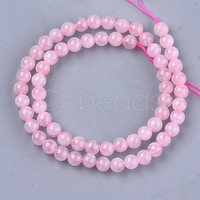 Natural Rose Quartz Beads Strands G-S333-6mm-033-1