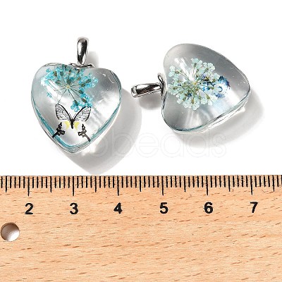 Transparent Glass Pendants GLAA-M048-04-1