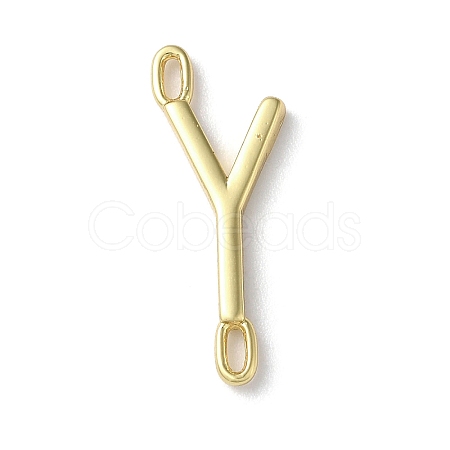 Rack Plating Brass Connector Charms KK-P245-07G-Y-1