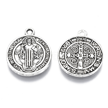 Tibetan Style Pendants X-TIBEB-A9489-AS-LF-1