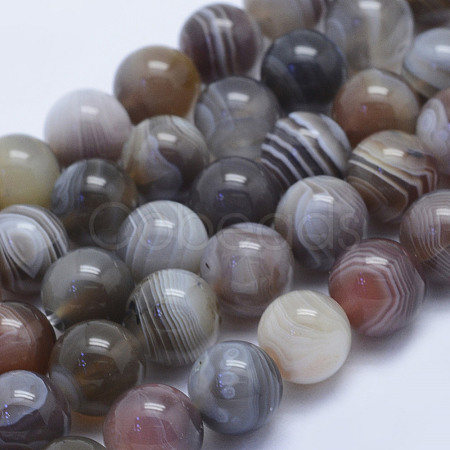 Natural Botswana Agate Beads Strands G-L478-41-10mm-1