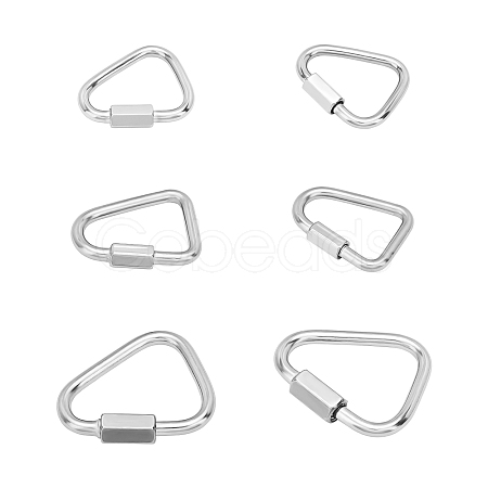 Unicraftale Stainless Steel Screw Carabiner Lock Charms KEYC-UN0001-02P-1