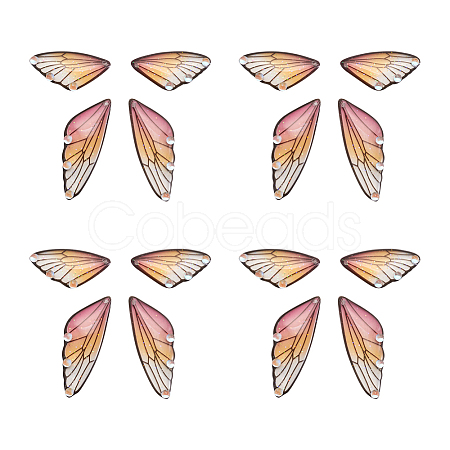 Transparent Resin Crystal AB Rhinestone Pendants Set RESI-TAC0002-46A-1