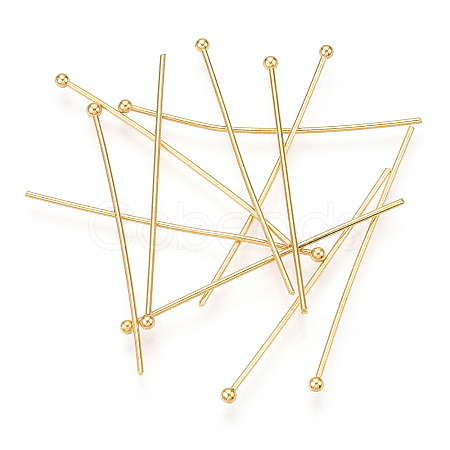 Brass Ball Head Pins KK-G331-10-0.8x40-1