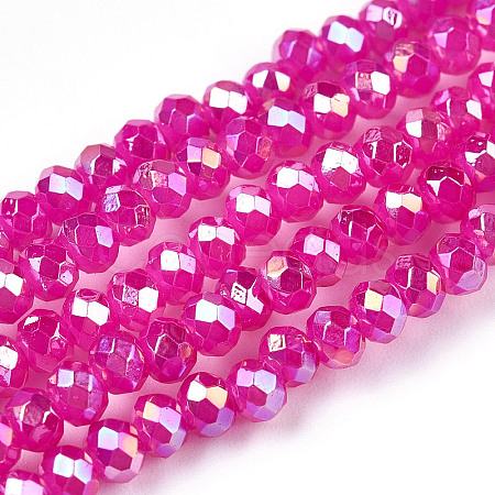 Baking Painted Glass Beads Strands DGLA-A034-J2mm-B11-1