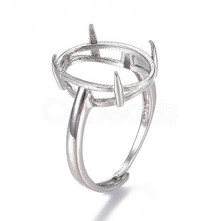 Adjustable Brass Finger Ring Components MAK-F030-04P-1