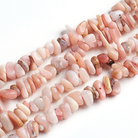Natural Pink Opal Chips Beads Strands G-D0002-A16-1