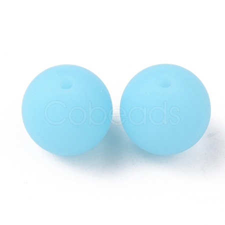 Luminous Round Food Grade Silicone Beads SIL-TAC0007-04C-1