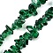 Transparent Glass Beads Strands, Imitation Gemstone, Nuggets, Green, 4~11x8~10x2~8mm, Hole: 0.7mm, 31.10''(79cm)