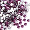 Glass Flat Back Rhinestone, Grade A, Back Plated, Faceted, Half Round, Fuchsia, 3~3.2mm, about 1440pcs/bag