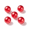 Olycraft Plastic Imitation Pearl Beads, Undrilled/No Hole Beads, Round, Red, 19.5mm, about 240pcs/1000g