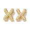 Rack Plating Brass Micro Pave Cubic Zirconia Slide Charms, Long-Lasting Plated, Lead Free & Cadmium Free, Real 18K Gold Plated, Letter, Letter X, 14x12x4.7mm, Hole: 10.4x1.6mm