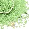 Baking Paint Glass Seed Beads, Peanut, Green Yellow, 6x3.5x3mm, Hole: 1mm, about 4500pcs/pound