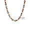 Stainless Steel & Enamel Chain Necklaces, Cable Chains, Colorful, 17.72 inch(45cm)