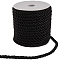 Gorgecraft 18M Twisted Polyester Milan Cord, for Handmade Craft, Knitting, Wall Hanging Art, Gift Wrapping, Black, 6.5mm, about 19.69 Yards(17.5~18m)/Roll