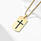 Stainless Steel Military Tag Necklaces, Cross Pendant Necklaces for Men