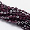 Handmade Evil Eye Lampwork Flat Round Bead Strands, Indigo, 6x3mm, Hole: 1mm, about 65pcs/strand, 14 inch