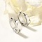 304 Stainless Steel Hoop Earrings for Women, with 316 Surgical Stainless Steel Ear Pins, Ring, Stainless Steel Color, 15.5x4mm