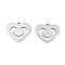 Non-Tarnish 201 Stainless Steel Pendants, Laser Cut, Heart, Stainless Steel Color, 16x19x0.9mm, Hole: 1.8mm