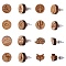 SUNNYCLUE Natural Wood Stud Earrings, with Stainless Steel Stud Earring Findings and Ear Nuts, Mixed Shapes, Bisque, 7pairs/box