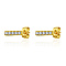 Round Stainless Steel Micro Pave Cubic Zirconia Stud Earrings for Women