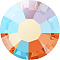 Preciosa&reg MAXIMA Crystal No Hotfix Flatback Stones, Czech Crystal, Dura Foiling, Round(438 11 615 Chaton Rose), 90310 200 Sun AB, SS16(3.8~4mm)