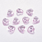 Faceted Glass Rhinestone Charms, Imitation Austrian Crystal, Heart, Light Rose, 12x12x6mm, Hole: 1.2mm