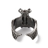 Alloy Bat Open Cuff Rings for Men Women RJEW-G286-02B-3