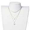 Plated Natural Baroque Pearl Keshi Pearl Tiered Necklaces NJEW-JN02323-6