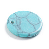 Synthetic Turquoise Charms G-L561-001D-3