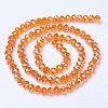 Electroplate Glass Beads Strands EGLA-A034-T1mm-B16-2