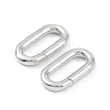 Rhodium Plated 925 Sterling Silver Spring Gate Rings STER-K173-24P-2