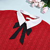 Nbeads 2Pcs 2 Colors Polyester Detachable Blouse False Collar AJEW-NB0003-96-5