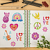 PET Hollow Out Drawing Painting Stencils DIY-WH0391-0547-7