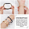Unicraftale 3Pcs 3 Color 304 Stainless Steel Grooved Bangles FIND-UN0002-09-5