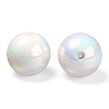 UV Plating Rainbow Iridescent Acrylic Beads PACR-E001-04I-3