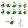 10Pcs Saint Patrick's Day Printed Wood Pendants FIND-FS0001-89-5