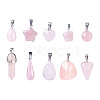 Heart Gemstone Pendants G-TA0001-19-11